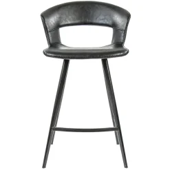 Straluma Retro barkruk zwart met imitatieleer> Eetkamerstoelen