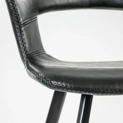 Straluma Retro barkruk zwart met imitatieleer></noscript> Eetkamerstoelen