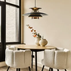 Straluma Retro hanglamp zwart met koper 50 cm><noscript><img width=