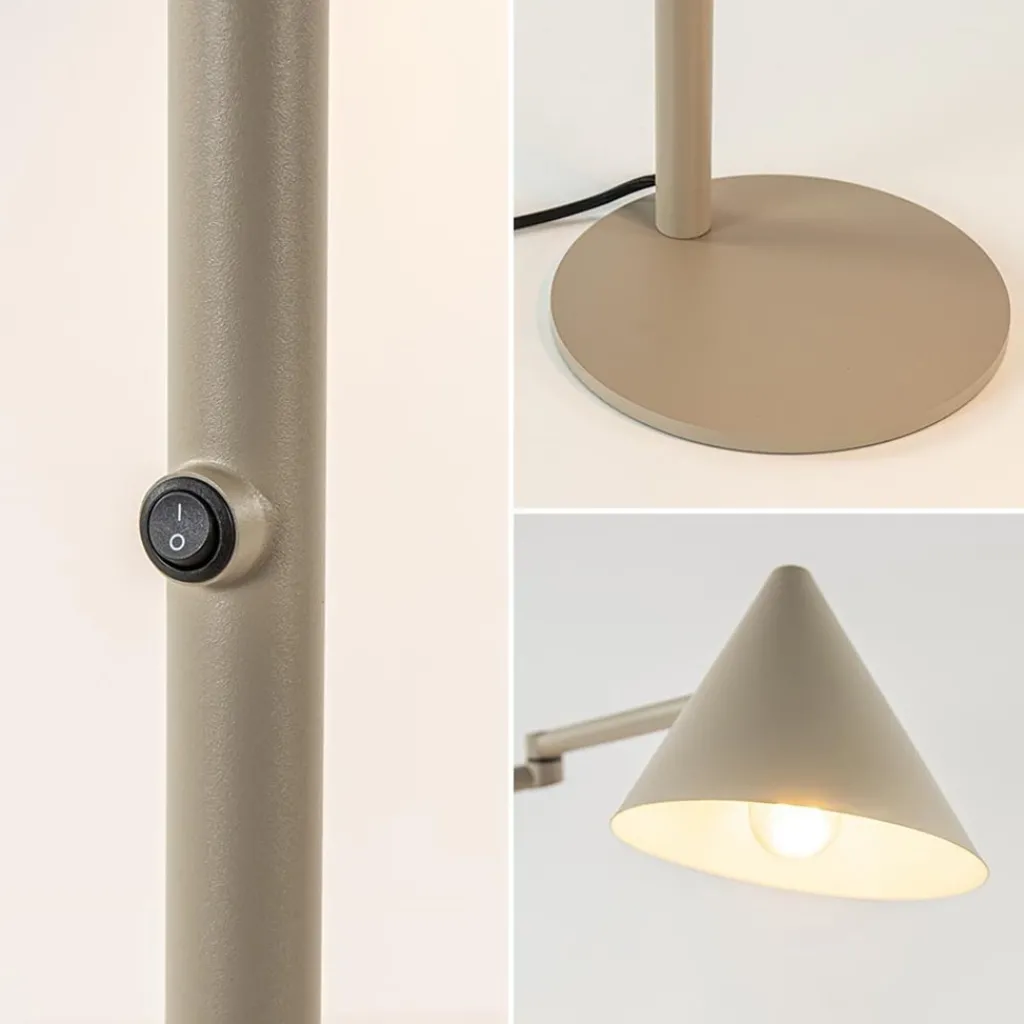 Straluma Retro tafellamp met kap verstelbaar zand> Tafellampen|Retro Verlichting