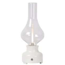 Straluma Retro tafellamp olielamp op batterij wit> Tafellampen|Eetkamerverlichting