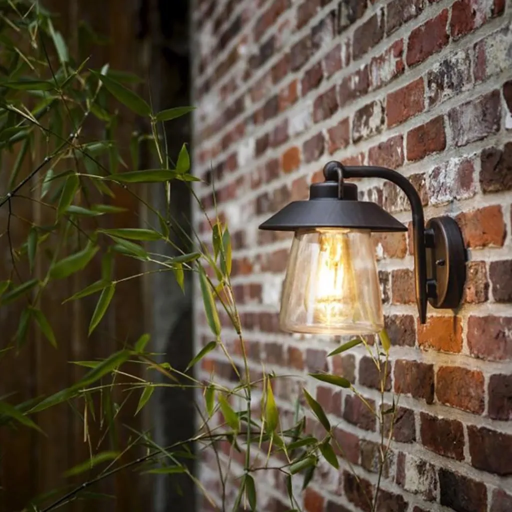 Straluma Robuuste buitenlamp wand zwart met roest en glas> Wandlampen|Buitenlampen