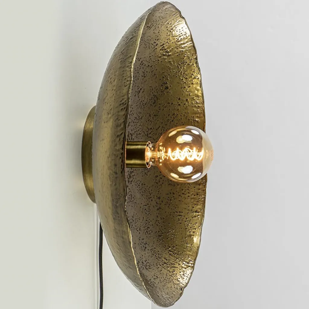 Straluma Robuuste wandlamp Neva rond 50 cm antiek brons> Wandlampen|Light and Living