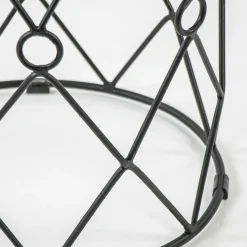 Straluma Ronde bijzettafel mangohout met zwart metaal></noscript> Bijzettafels