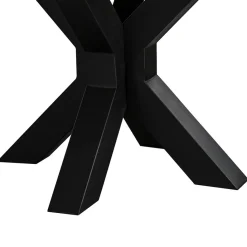 Straluma Ronde eettafel mangohout met zwarte poot Ø130 cm> Eettafels