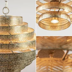 Straluma Ronde hanglamp metaal oud zilver 55 cm></noscript> Eettafellampen|Eetkamerverlichting