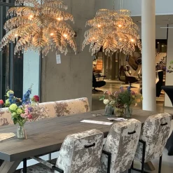 Straluma Ronde hanglamp palm ambachtelijk zilver><noscript><img width=