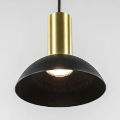 Straluma Ronde hanglamp zwart met brons klein><noscript><img width=