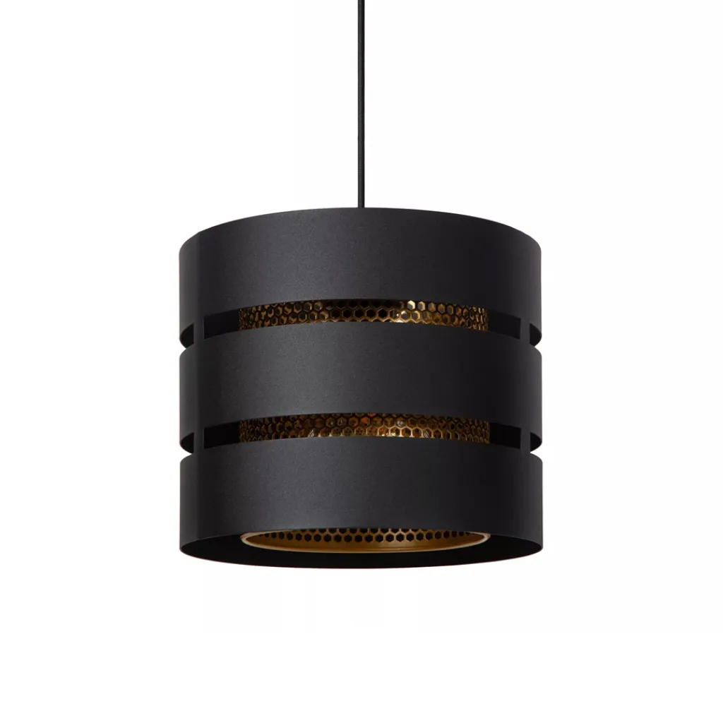 Straluma Ronde hanglamp zwart metaal met goud> Hanglampen|Industriële Verlichting