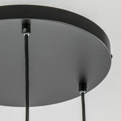 Straluma Ronde hanglamp zwart/goud met amber glas><noscript><img width=