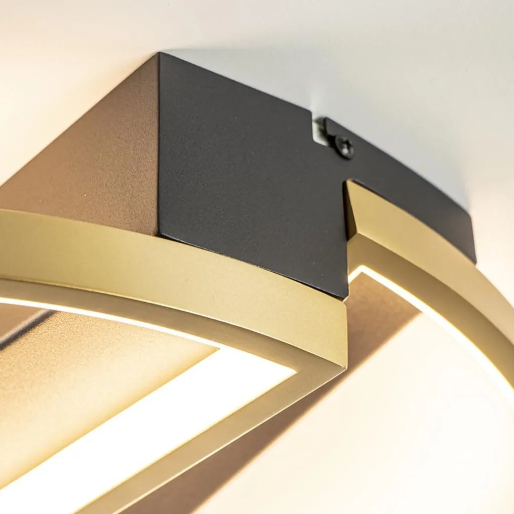 Straluma Ronde LED plafondlamp zwart goud> Plafondlampen|LED Plafondlampen