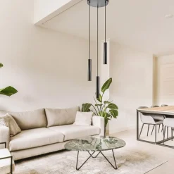 Straluma Ronde 3-lichts hanglamp cilinders mat zwart></noscript> Eettafellampen|Woonkamerlampen