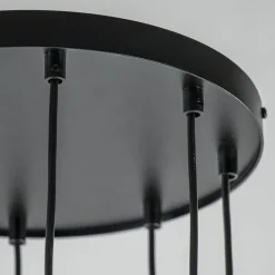 Straluma Ronde 8-lichts hanglamp cilinders zwart goud></noscript> Keukenverlichting|Halverlichting