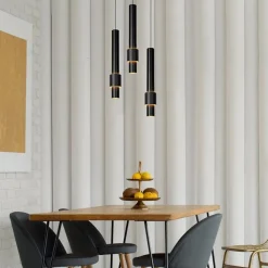 Straluma Ronde 3-lichts hanglamp cilinders inclusief LED></noscript> Hanglampen|Eettafellampen