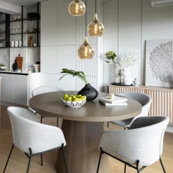 Straluma Ronde 3-lichts hanglamp zwart met goud en amber glas><noscript><img width=