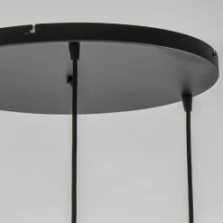 Straluma Ronde 3-lichts hanglamp zwart met smoke/helder glas></noscript> Eettafellampen|Keukenverlichting