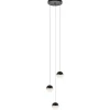 Straluma Ronde 3-Lichts LED hanglamp met zwarte bollen dimbaar> Hanglampen|Pendel Lampen