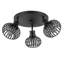 Straluma Ronde 3-lichts plafondlamp met verstelbare kappen> Draadlampen|Slaapkamerlampen