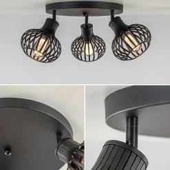 Straluma Ronde 3-lichts plafondlamp met verstelbare kappen><noscript><img width=