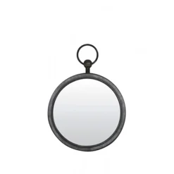 Straluma Ronde metalen spiegel zink/grijs klein> Light and Living