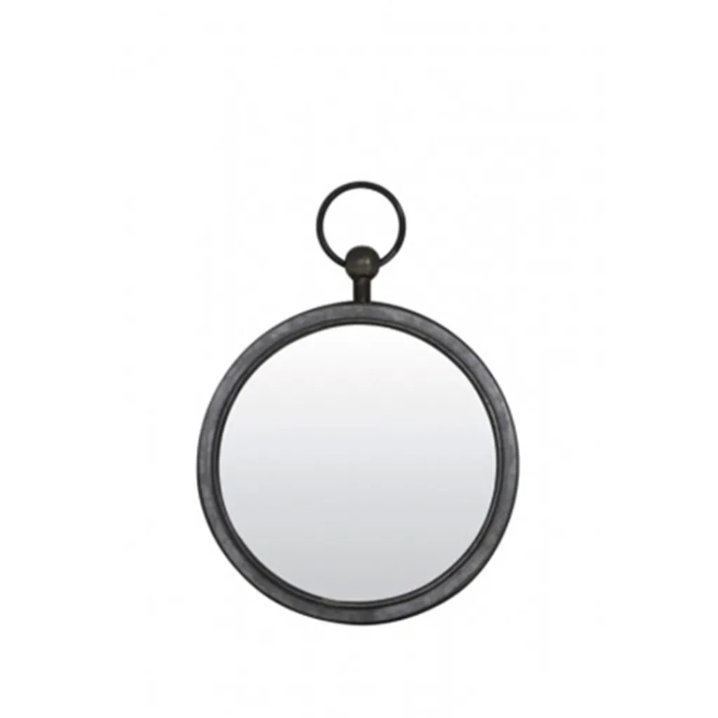 Straluma Ronde metalen spiegel zink/grijs klein> Light and Living