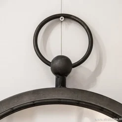 Straluma Ronde metalen spiegel zink/grijs klein><noscript><img width=