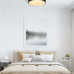 Straluma Ronde plafondlamp zwart inclusief LED en remote><noscript><img width=