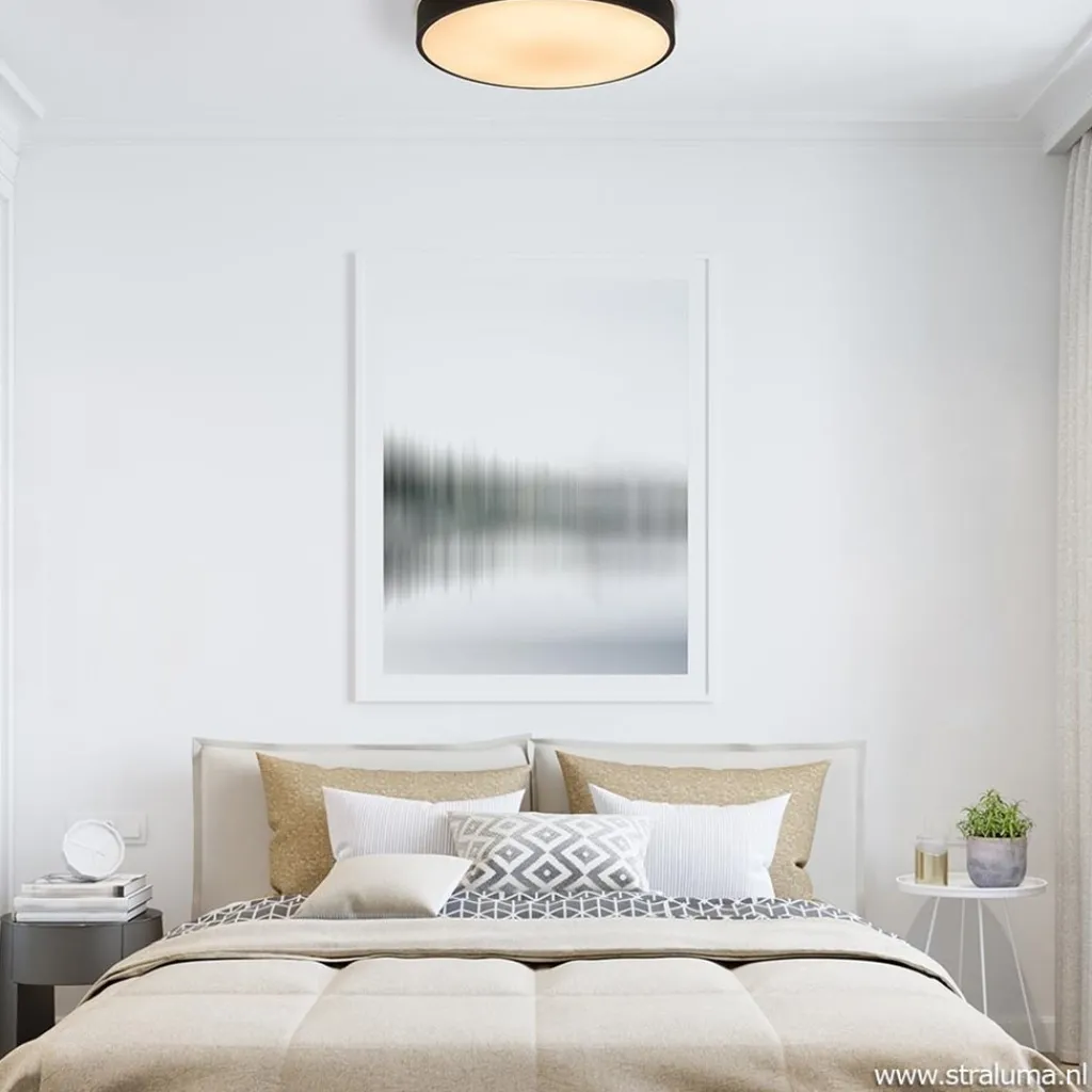 Straluma Ronde plafondlamp zwart inclusief LED en remote> Plafondlampen|Plafonnières