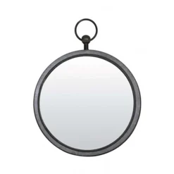 Straluma Ronde spiegel zink/grijs groot 46 cm> Light and Living