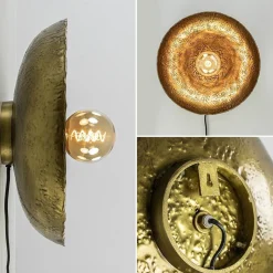 Straluma Ronde wandlamp Neva antiek brons met snoer></noscript> Light and Living|Woonkamerlampen