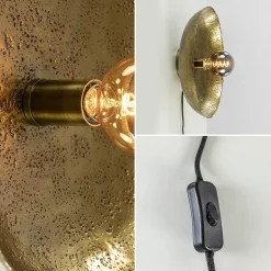 Straluma Ronde wandlamp Neva antiek brons met snoer></noscript> Light and Living|Woonkamerlampen