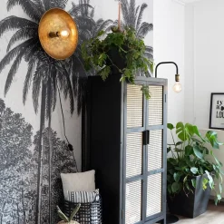 Straluma Ronde wandlamp Neva antiek brons met snoer></noscript> Light and Living|Woonkamerlampen