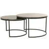 Straluma Salontafel Alfio set van 2 bruin marmer met zwart> Light and Living|Salontafels