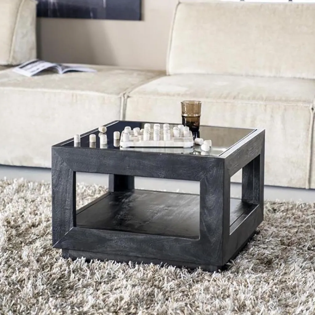 Straluma Salontafel Liam 60x60x40 cm - zwart> Salontafels