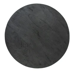Straluma Salontafel rond hout zwart 80 cm></noscript> Bijzettafels|Salontafels