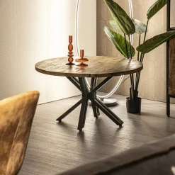 Straluma Salontafel Yana mangohout rond Ø80 cm></noscript> Bijzettafels|Salontafels