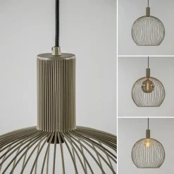 Straluma Scandinavische draad hanglamp mat zand 50 cm></noscript> Eettafellampen|Draadlampen