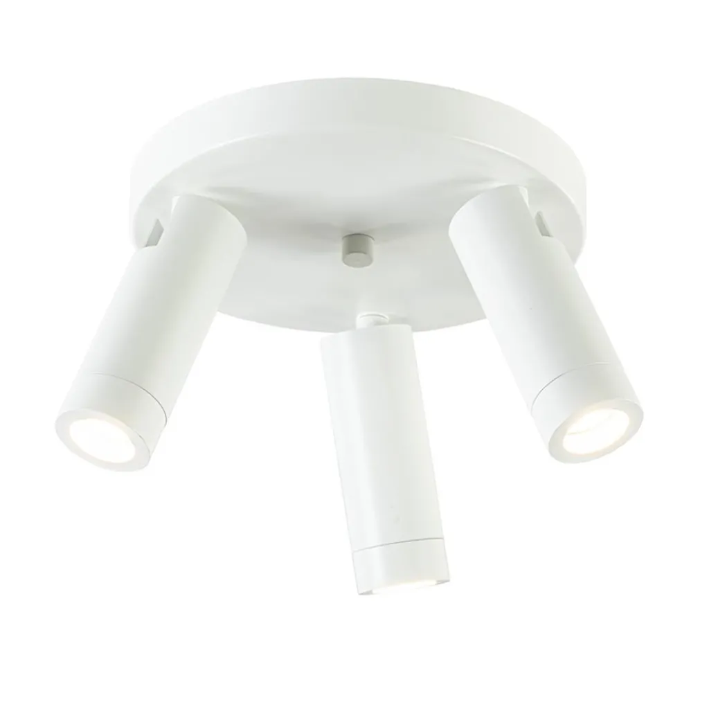 Straluma Scandinavische 3-lichts plafondspot mat wit/goud> Opbouwspots|Keukenverlichting