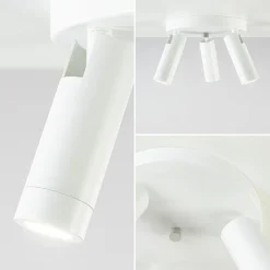 Straluma Scandinavische 3-lichts plafondspot mat wit/goud><noscript><img width=