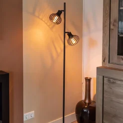 Straluma Scandinavische 2-lichts vloerlamp met draadkapjes><noscript><img width=