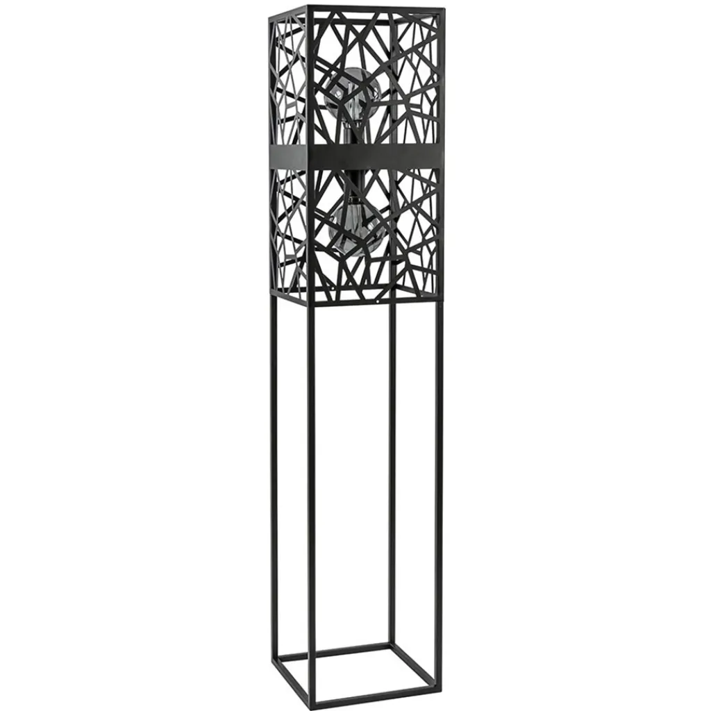 Straluma Scandinavische vloerlamp zwart frame> Vloerlampen|Industriële Verlichting