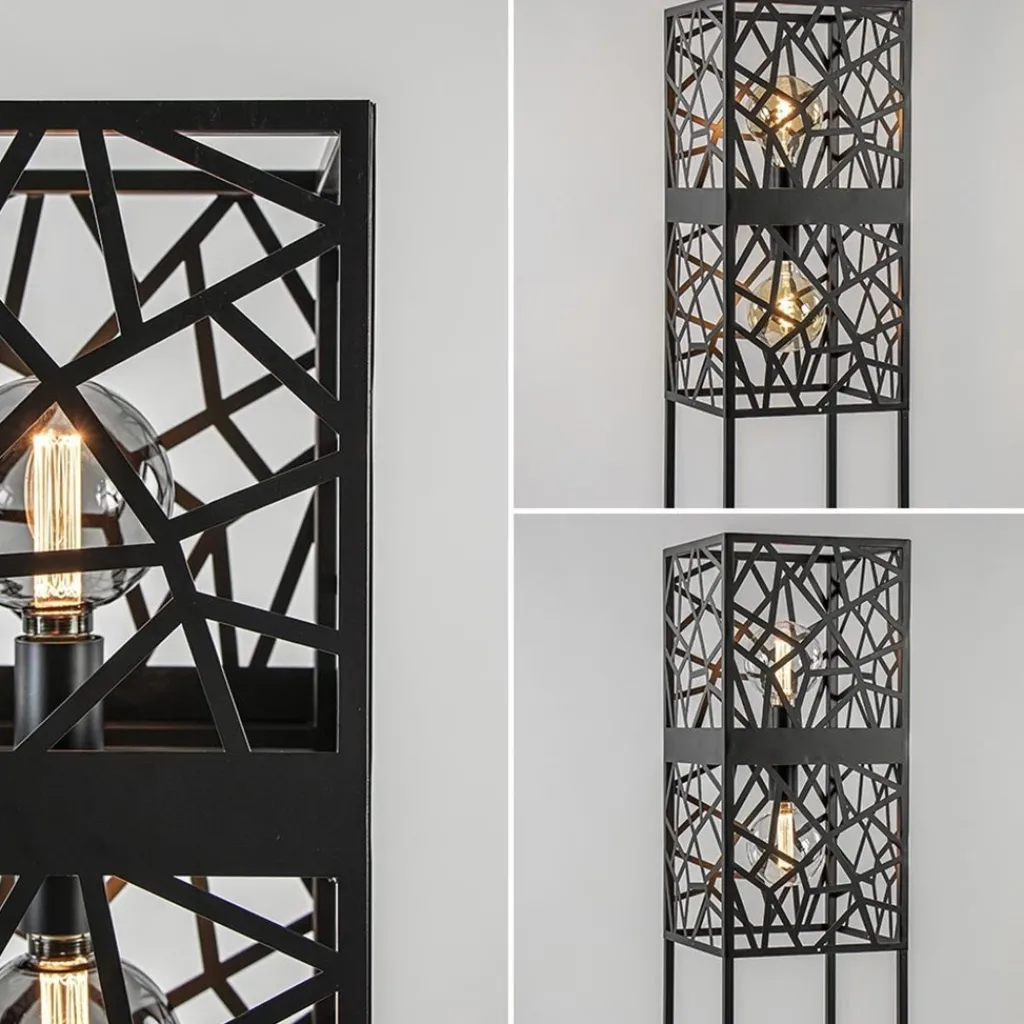 Straluma Scandinavische vloerlamp zwart frame> Vloerlampen|Industriële Verlichting