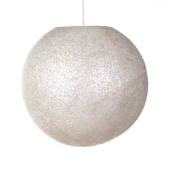 Straluma Schelpen hanglamp bol 40 cm wit/parelmoer> Schelpenlampen|Halverlichting