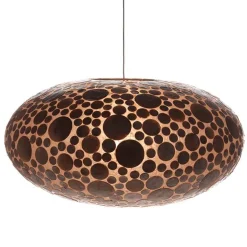 Straluma Schelpen hanglamp coin goudbruin groot> Eettafellampen|Schelpenlampen