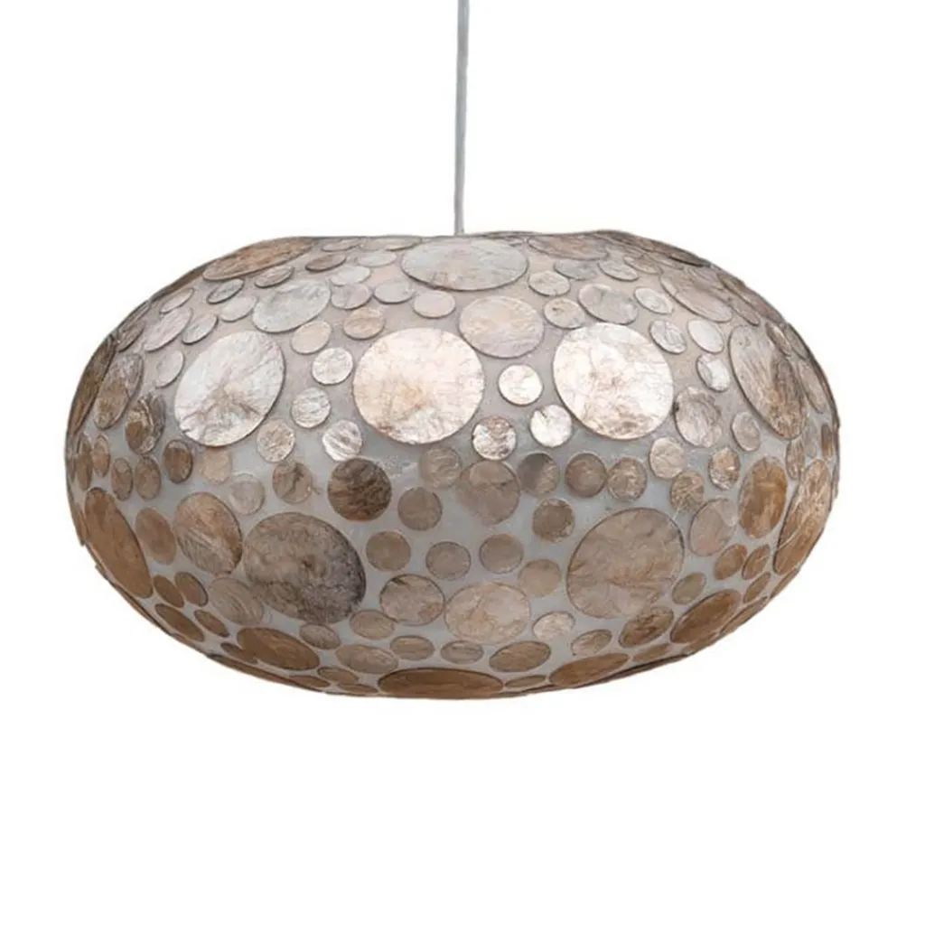 Straluma Schelpen hanglamp Ufo coin gold 40cm> Eettafellampen|Schelpenlampen