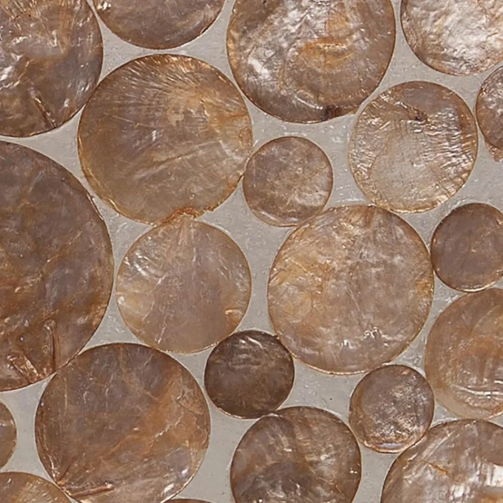 Straluma Schelpen tafellamp cilinder goud/bruin> Tafellampen|Schelpenlampen