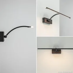 Straluma Schilderijlamp zwart 45cm met dimmer> Wandlampen|Woonkamerlampen