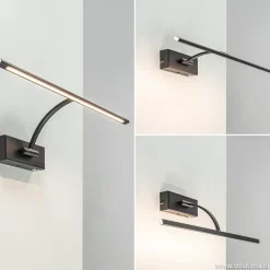 Straluma Schilderijlamp zwart 45cm met dimmer></noscript> Wandlampen|Woonkamerlampen