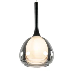 Straluma Sfeervolle hanglamp smoke met wit binnenglas> Hanglampen|Nachtkastlampen