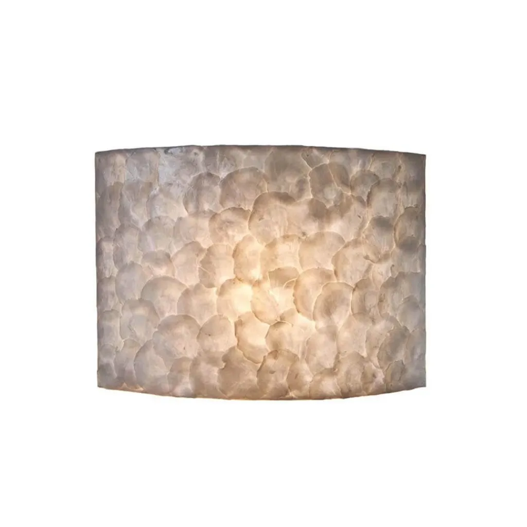 Straluma Sfeervolle wandlamp creme schelpen kamer> Schelpenlampen|Woonkamerlampen